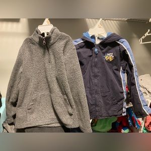 Boys 4T jacket bundle Children’s place half zip and Toughskins skate crew coat